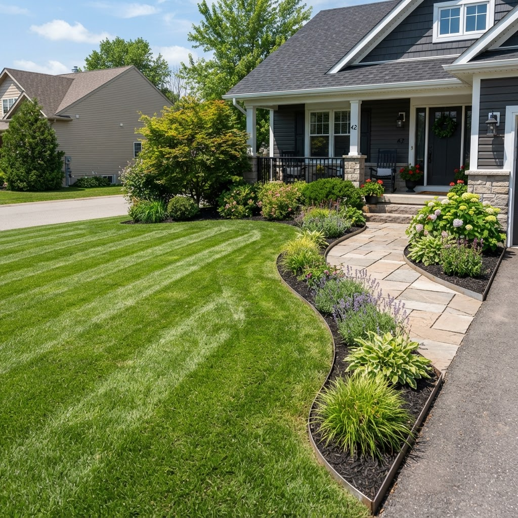 Lawn transformation after