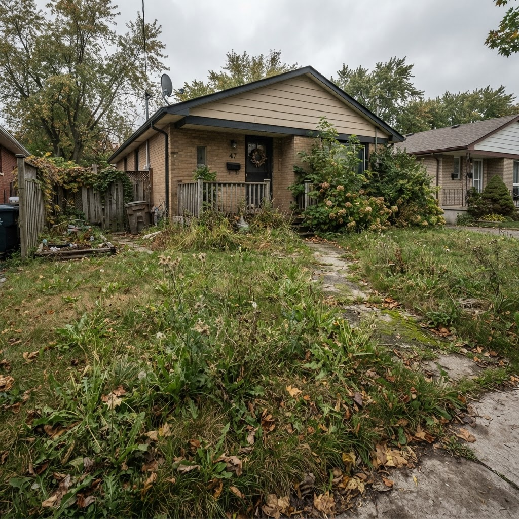 Lawn transformation before